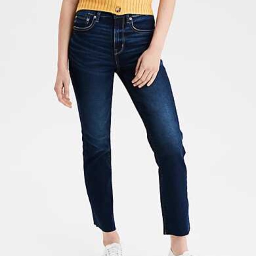American Eagle Slim straight crop jeans. Size 26
